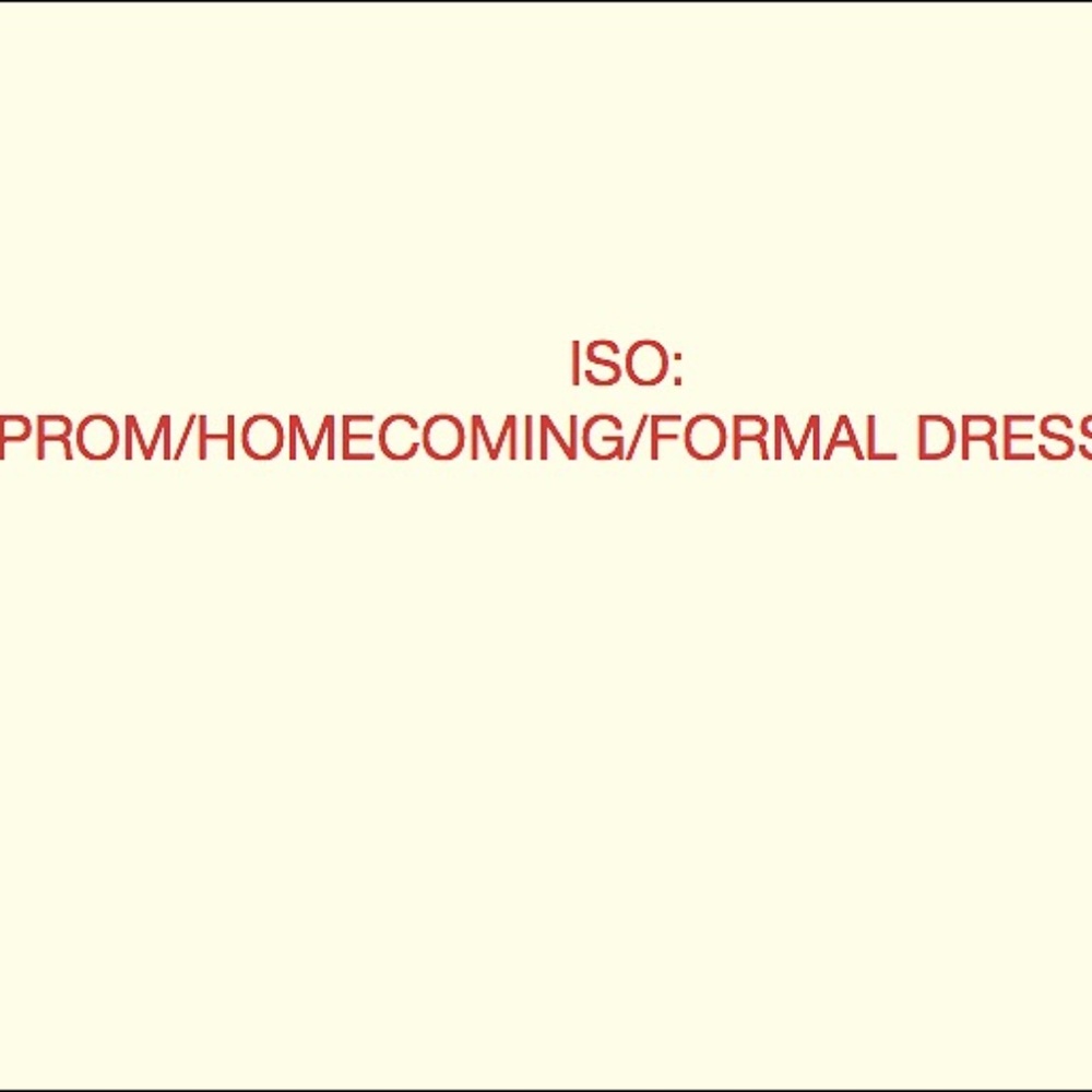 ISO PROM HOMECOMING FORMAL DRESS